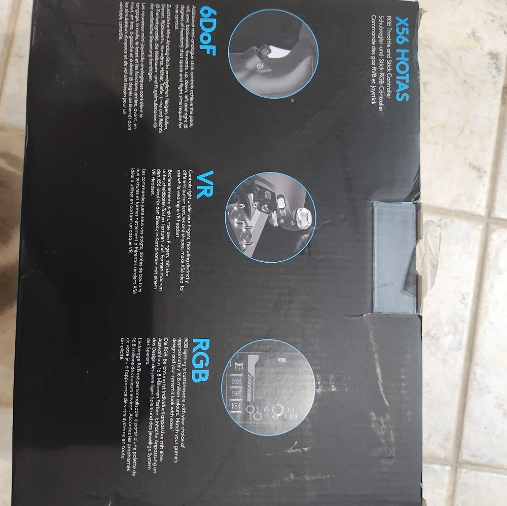 Logitech X56 HOTAS flight simulator controller NEW OPEN BOX